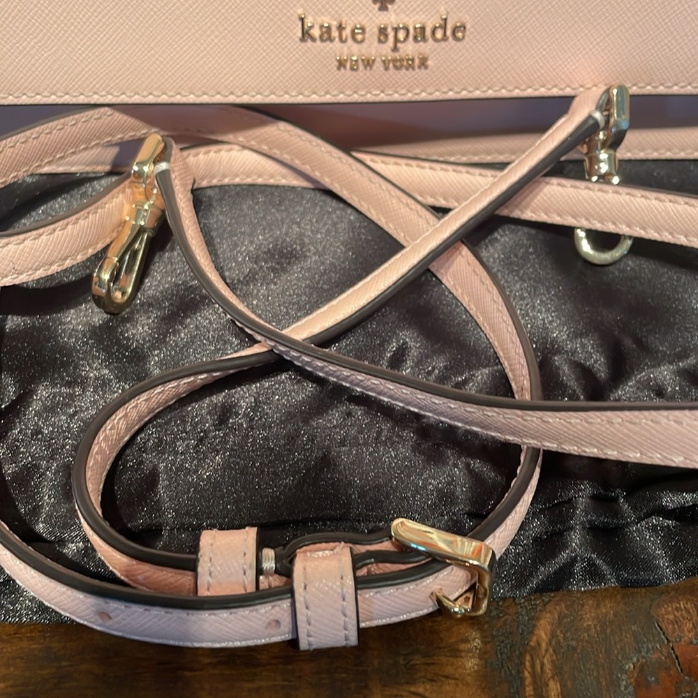 Kate Spade Madison Saffiano Pink Leather Shoulder or Crossbody Bag NWOT $329 - Picture 2 of 9